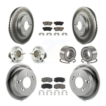 Kit de plaquettes de Rotor de frein à disque revêtu de roulement de moyeu avant et arrière (10 pièces) pour Hyundai Sonat