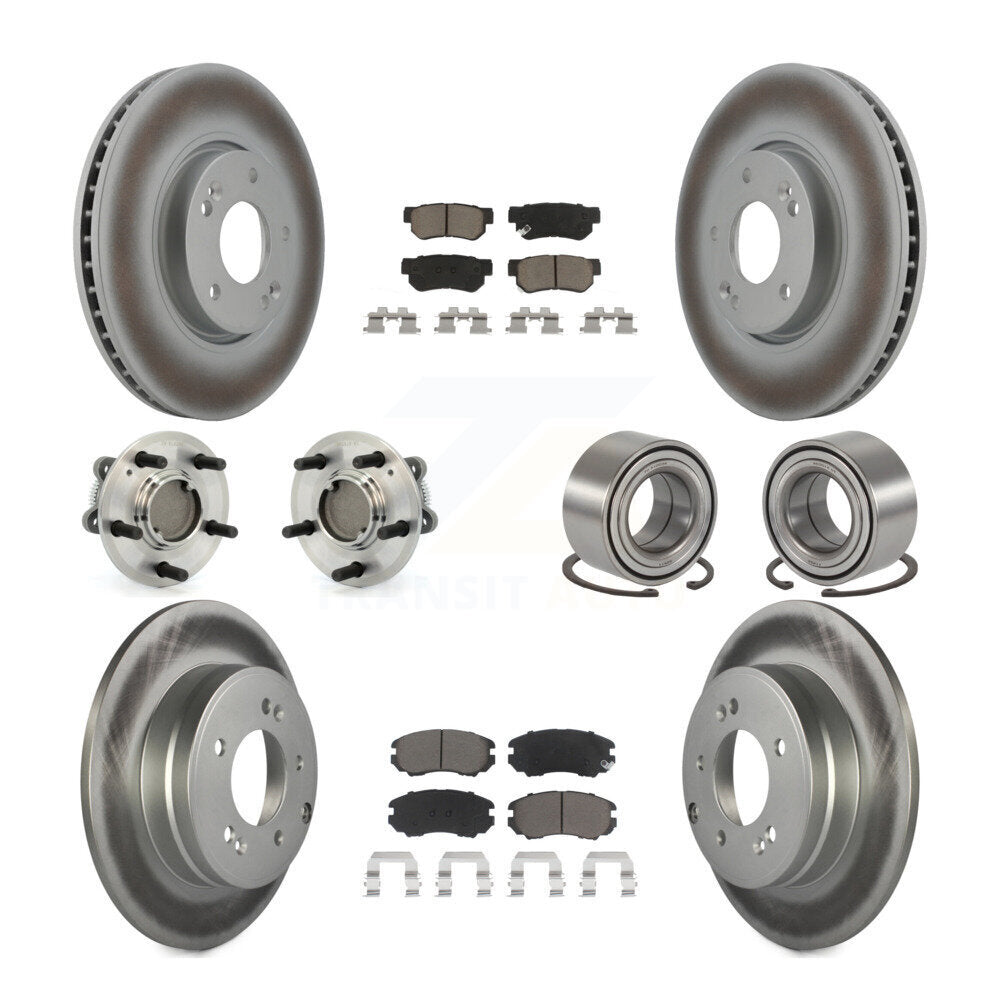 Kit de plaquettes de Rotor de frein à disque revêtu de roulement de moyeu avant et arrière (10 pièces) pour Hyundai Sonat