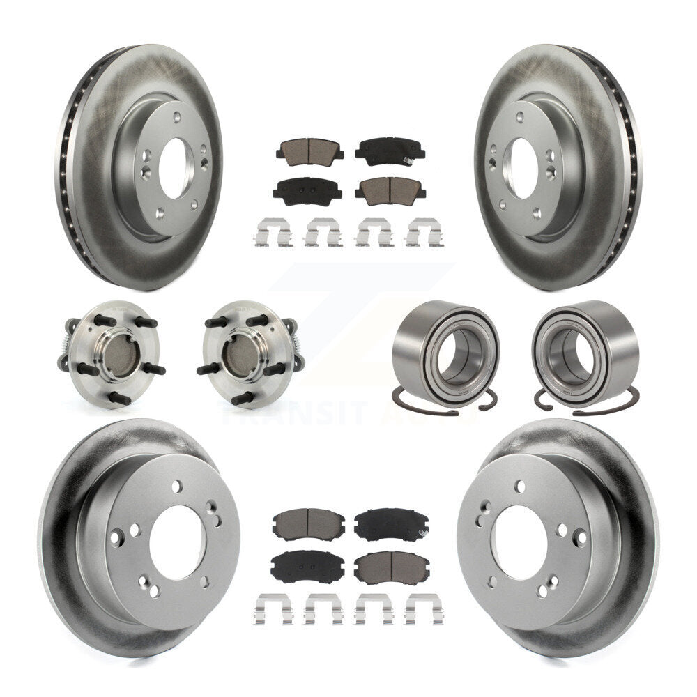 Kit de plaquettes de Rotor de frein à disque revêtu de roulement de moyeu avant et arrière (10 pièces) pour Hyundai Sonat