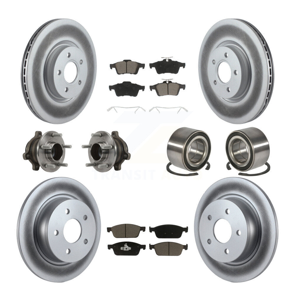 Kit de plaquettes de rotor de frein, roulement de moyeu avant et arrière (10 pièces) pour Ford Transit Connect