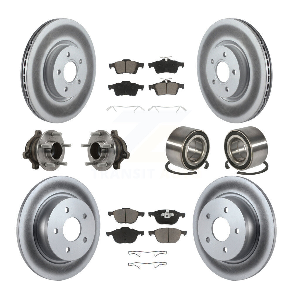 Kit de plaquettes de rotor de frein, roulement de moyeu avant et arrière (10 pièces) pour Ford Transit Connect