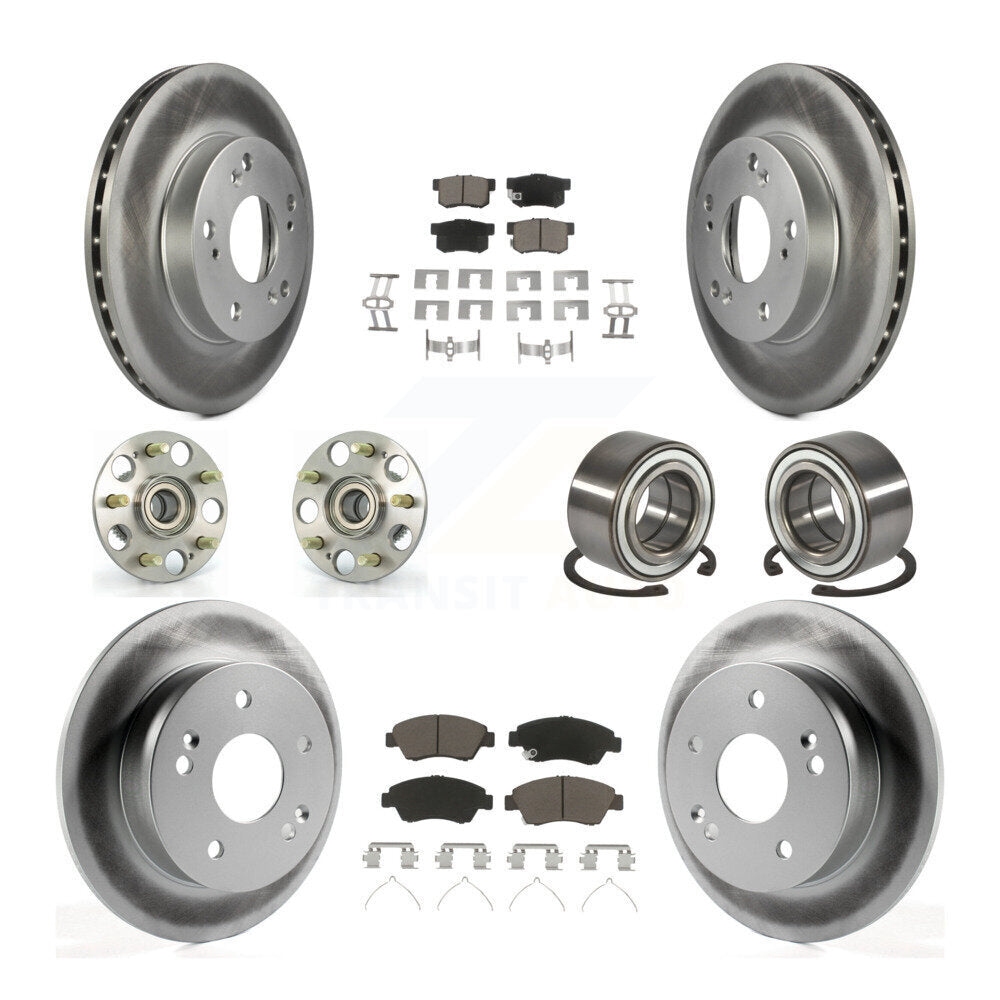 Kit de plaquettes de rotor de frein, roulement de moyeu avant et arrière (10 pièces) pour Honda Civic Si 2004