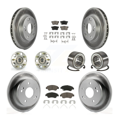 Kit de plaquettes de rotor de frein, roulement de moyeu avant et arrière (10 pièces) pour Honda Civic Si 2004