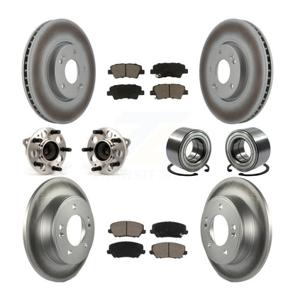 Kit de rotors et plaquettes de frein revêtus de roulement de moyeu avant et arrière (10 pièces) pour Hyundai Veloste