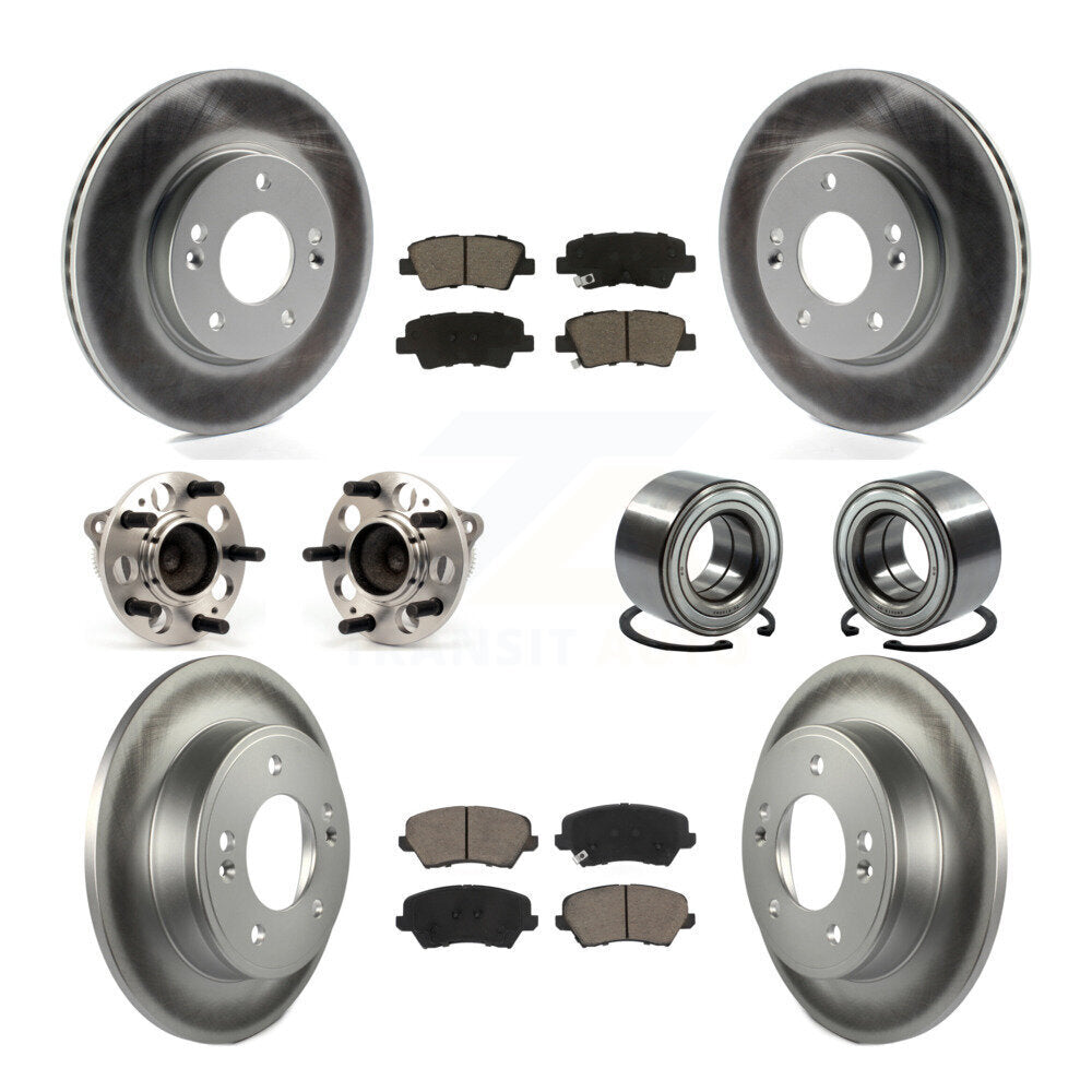 Kit de plaquettes de Rotor de frein revêtues de roulement de moyeu avant et arrière (10 pièces) pour Hyundai Veloster G