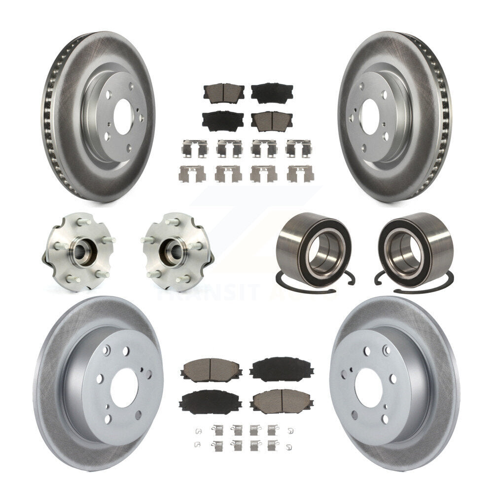 Kit de plaquettes de Rotor de frein, roulement de moyeu avant et arrière (10 pièces), pour Toyota Matrix Pontia