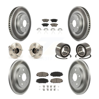 Kit de plaquettes de rotor de frein à disque revêtues de roulement de moyeu avant et arrière (10 pièces) pour Toyota Matri