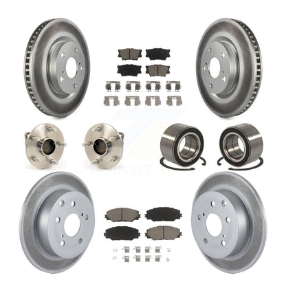 Kit de rotor et de plaquettes de frein à disque revêtus de roulement de moyeu avant et arrière (10 pièces) pour Pontiac Vib