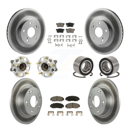 Kit de plaquettes de rotor de frein revêtues de roulement de moyeu avant et arrière (10 pièces) pour Acura TS 2004 – 2008