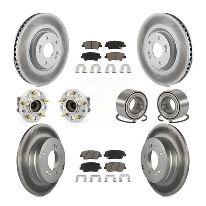 Kit de plaquettes de rotor de frein à disque revêtues de roulement de moyeu avant et arrière (10 pièces) pour Hyundai Azer