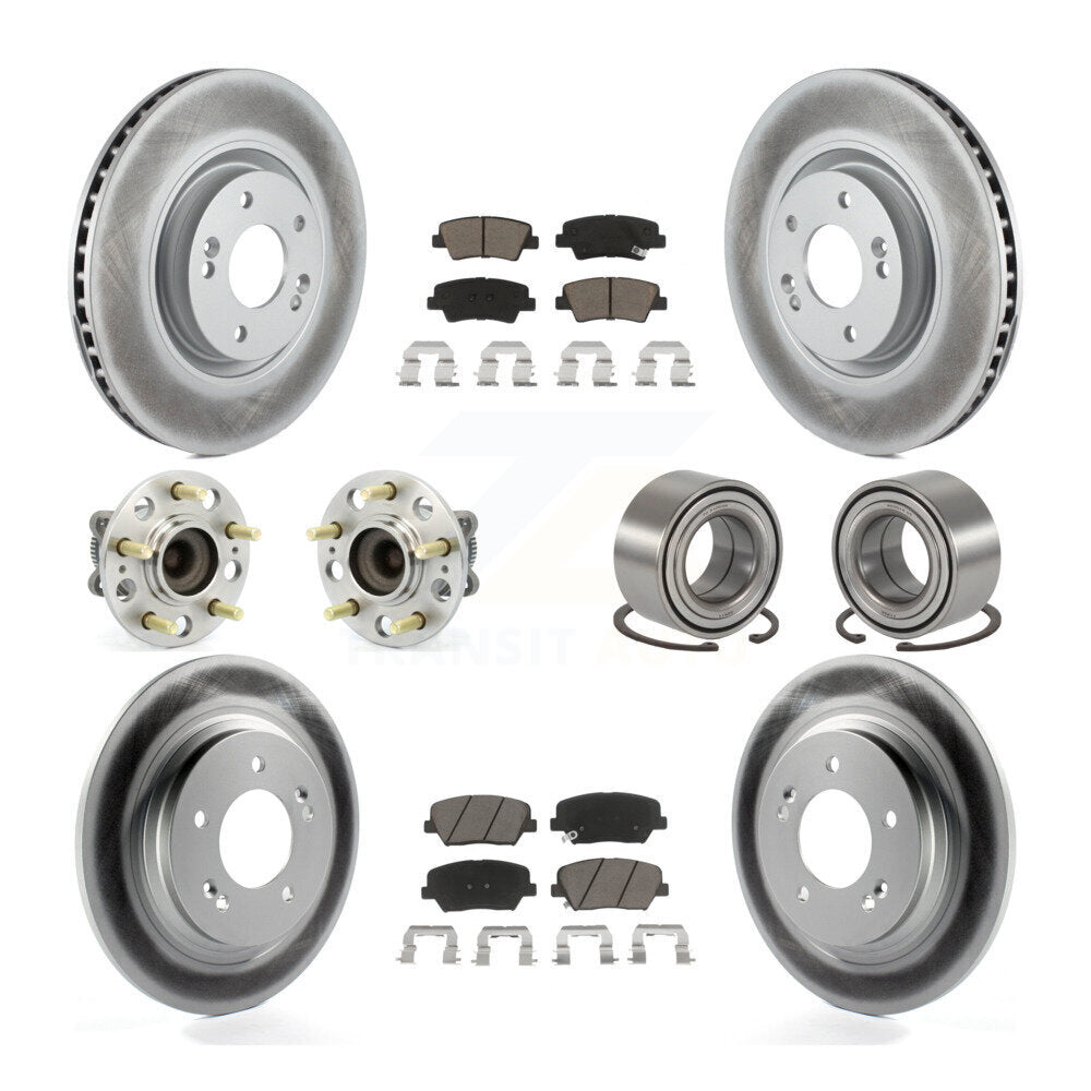 Kit de plaquettes de Rotor de frein, roulement de moyeu avant et arrière (10 pièces) pour Hyundai Azera Limite
