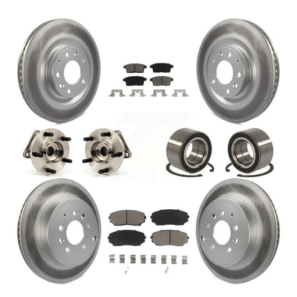 Kit de plaquettes de rotor de frein, roulement de moyeu avant et arrière (10 pièces) pour Mazda CX-9 AW 07-15