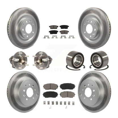 Kit de plaquettes de rotor de frein, roulement de moyeu avant et arrière (10 pièces) pour Mazda CX-9 FW 07-15