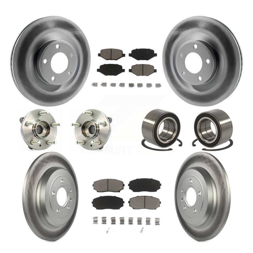 Kit de plaquettes de Rotor de frein, roulement de moyeu avant et arrière (10 pièces) pour Ford Edge Lincoln MK