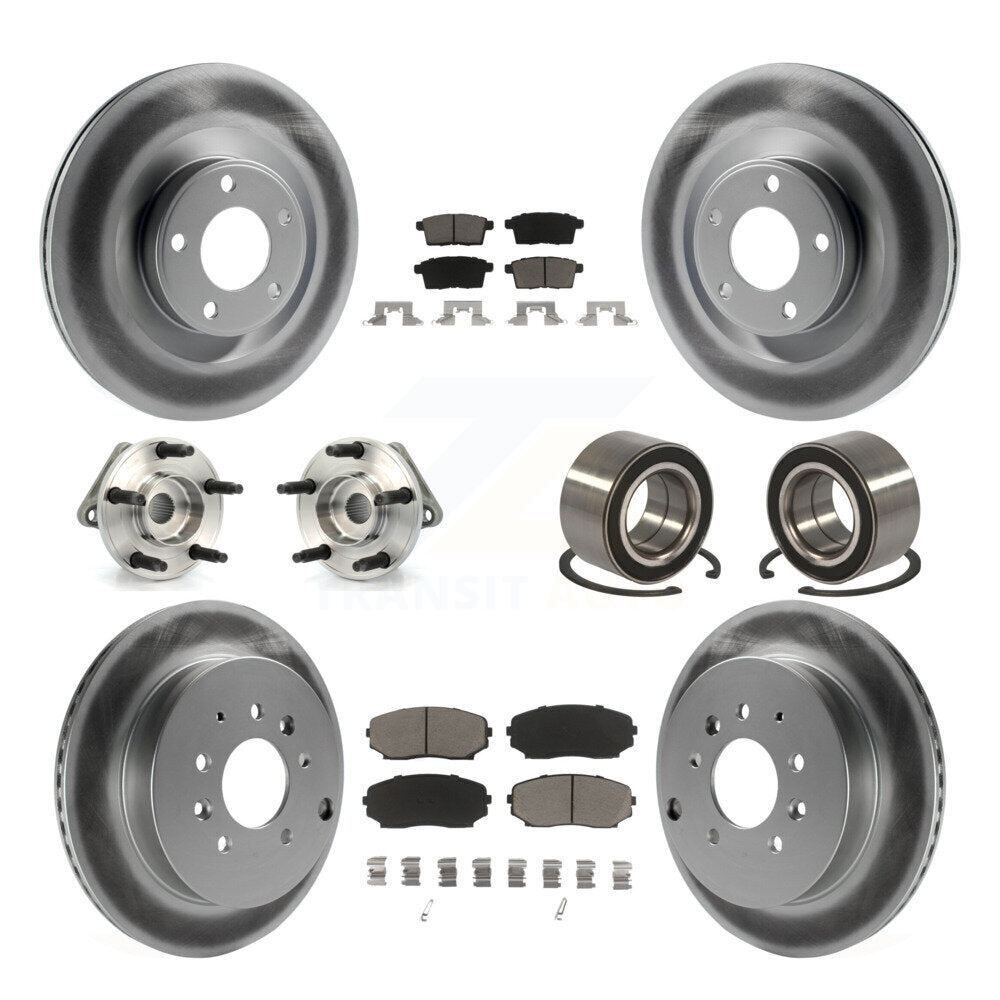 Kit de plaquettes de Rotor de frein, roulement de moyeu avant et arrière (10 pièces) pour Ford Edge Lincoln MK
