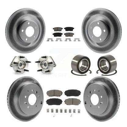 Kit de plaquettes de Rotor de frein, roulement de moyeu avant et arrière (10 pièces) pour Ford Edge Lincoln MK