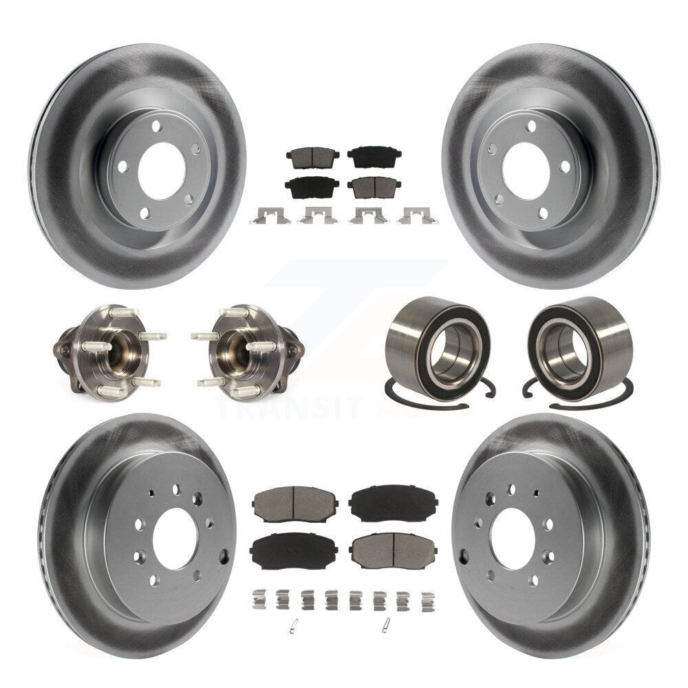Kit de plaquettes de Rotor de frein, roulement de moyeu avant et arrière (10 pièces) pour Ford Edge Lincoln MK