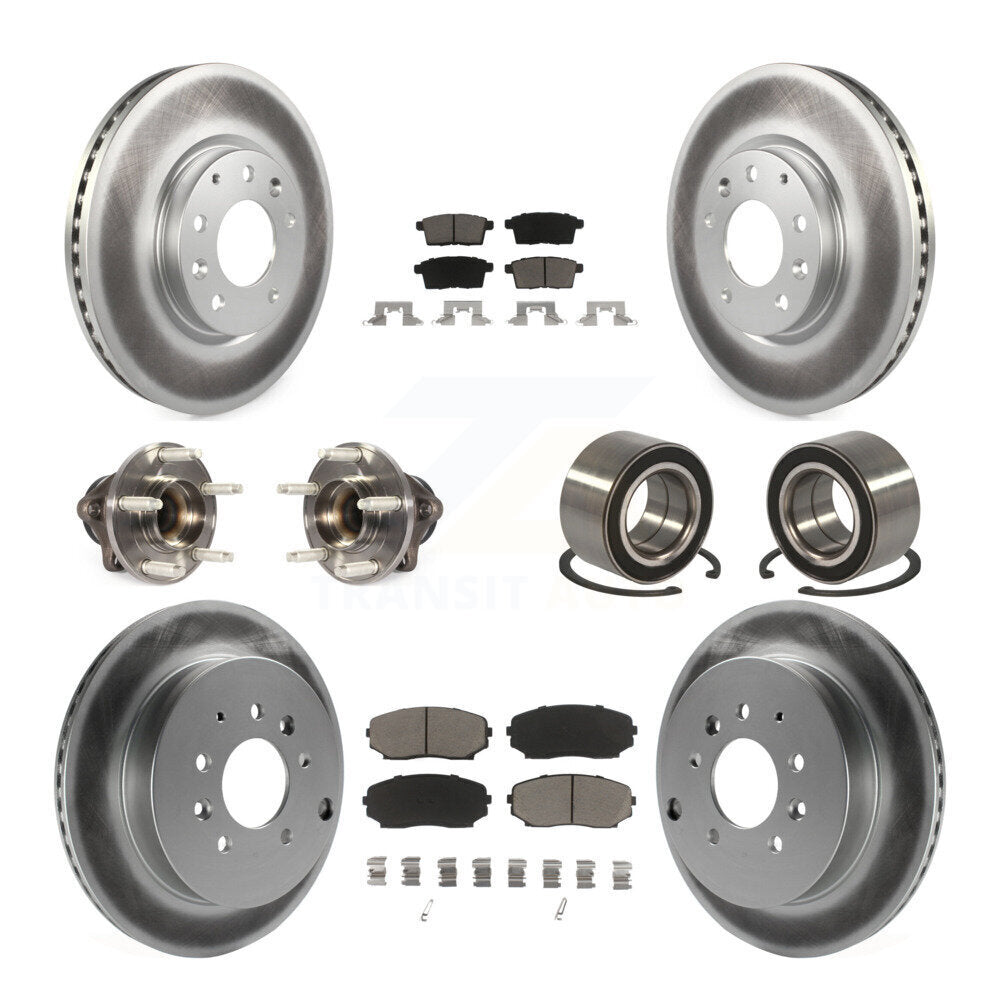 Kit de plaquettes de Rotor de frein, roulement de moyeu avant et arrière (10 pièces) pour Ford Edge Lincoln MK