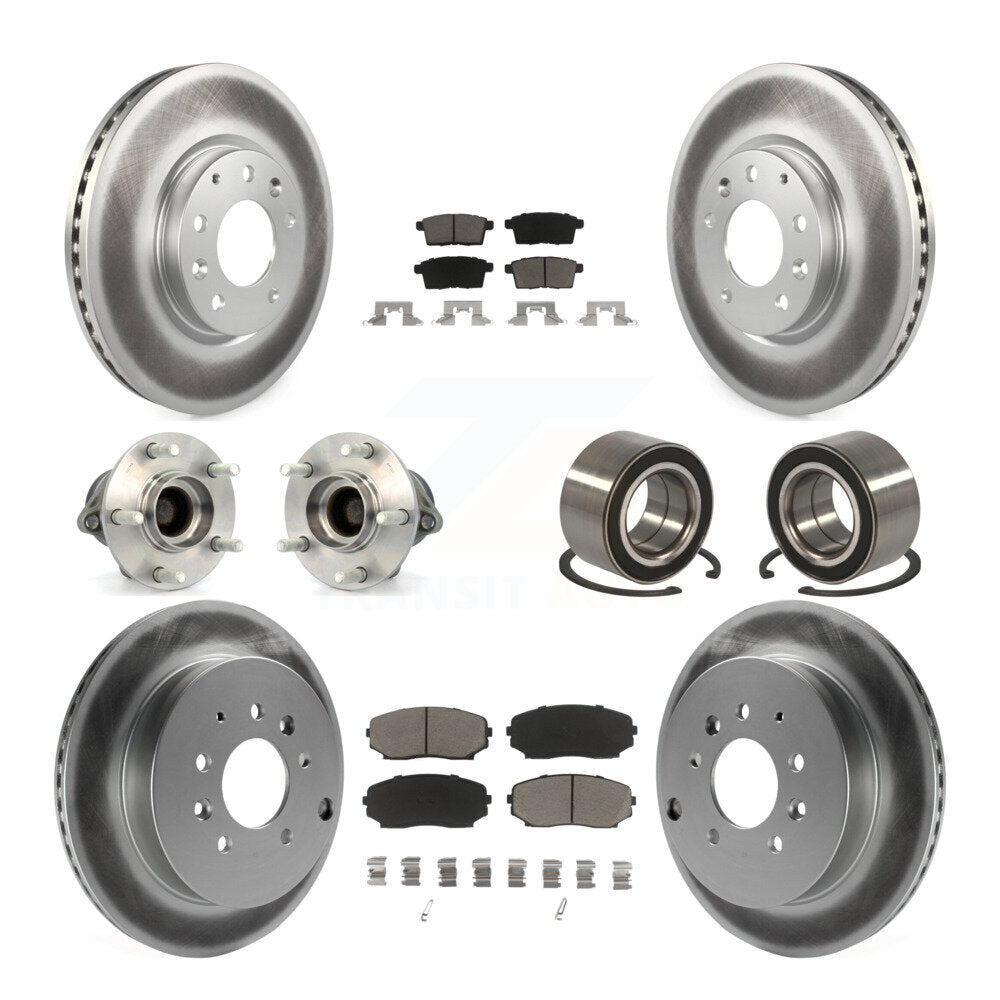 Kit de plaquettes de rotor de frein, roulement de moyeu avant et arrière (10 pièces) pour Mazda CX-7 FW 07-12