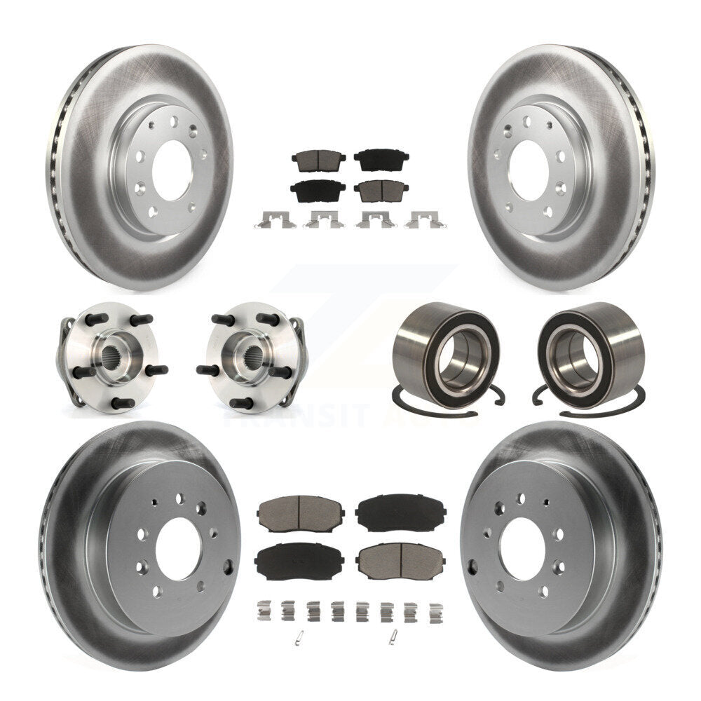 Kit de plaquettes de rotor de frein, roulement de moyeu avant et arrière (10 pièces) pour Mazda CX-7 AW 07-12