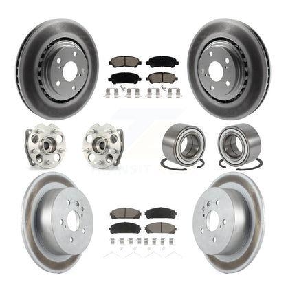 Kit de plaquettes de Rotor de frein, roulement de moyeu avant et arrière (10 pièces) pour Toyota Highlander AW