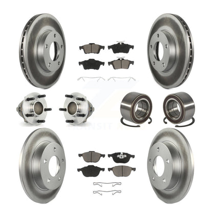 Kit de plaquettes de rotor de frein à disque revêtues de roulement de moyeu avant et arrière (10 pièces) pour Mazda 3 Spor
