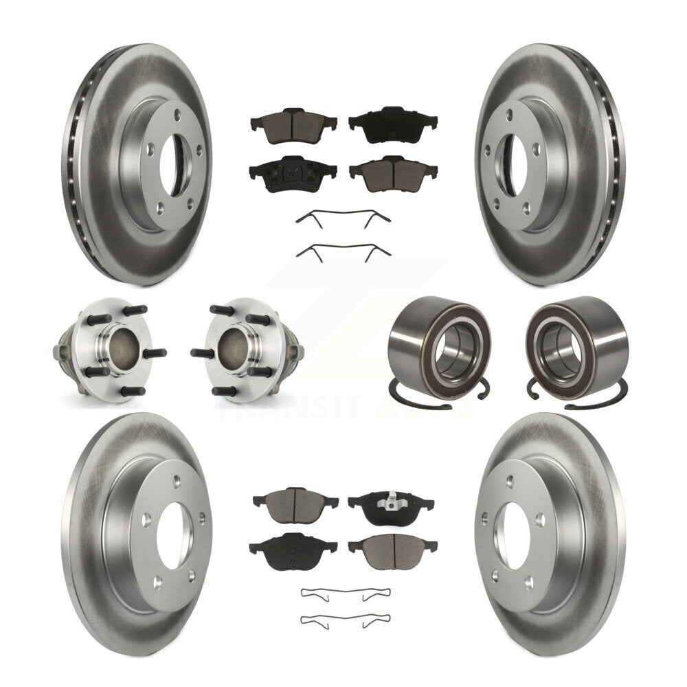 Kit de plaquettes de Rotor de frein, roulement de moyeu avant et arrière (10 pièces), pour Mazda 3 à partir de 01 05