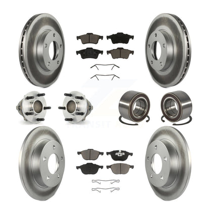 Kit de plaquettes de Rotor de frein, roulement de moyeu avant et arrière (10 pièces), pour Mazda 3 à partir de 01 05