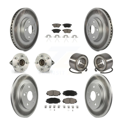 Kit de plaquettes de rotor de frein à disque revêtues de roulement de moyeu avant et arrière (10 pièces) pour Toyota Matri