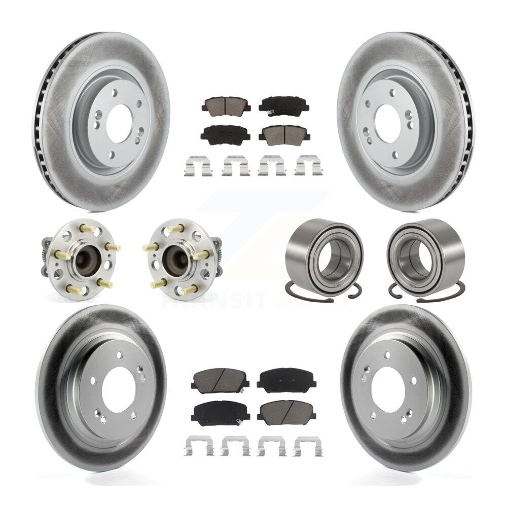 Kit de plaquettes de rotor de frein, roulement de moyeu avant et arrière (10 pièces) pour Kia Optima 2.0 13-15