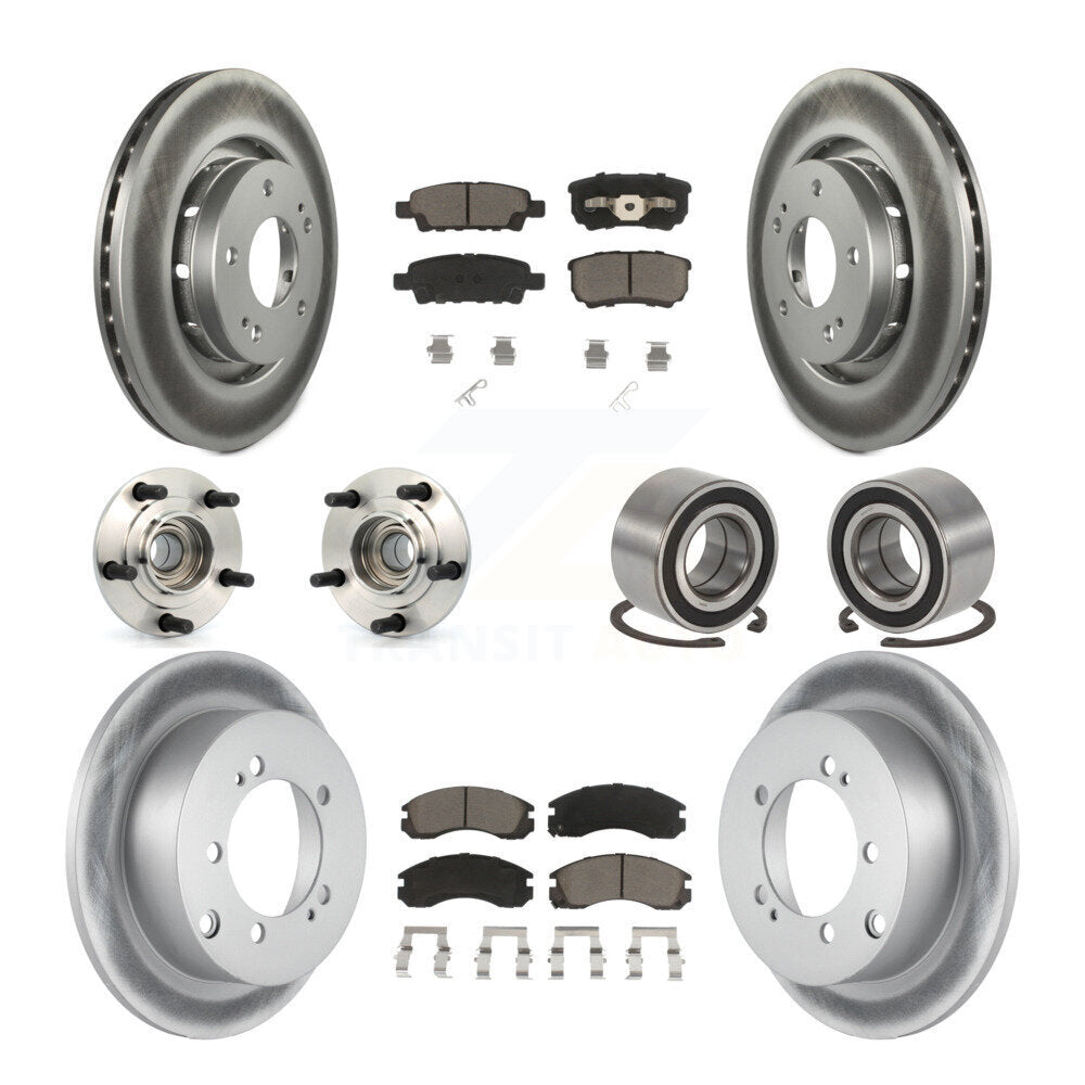 Kit de plaquettes de rotor de frein, roulement de moyeu avant et arrière (10 pièces) pour Mitsubishi Outlande