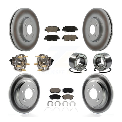 Kit de plaquettes de rotor de frein, roulement de moyeu avant et arrière (10 pièces) pour Kia Soul E 2017 – 2019