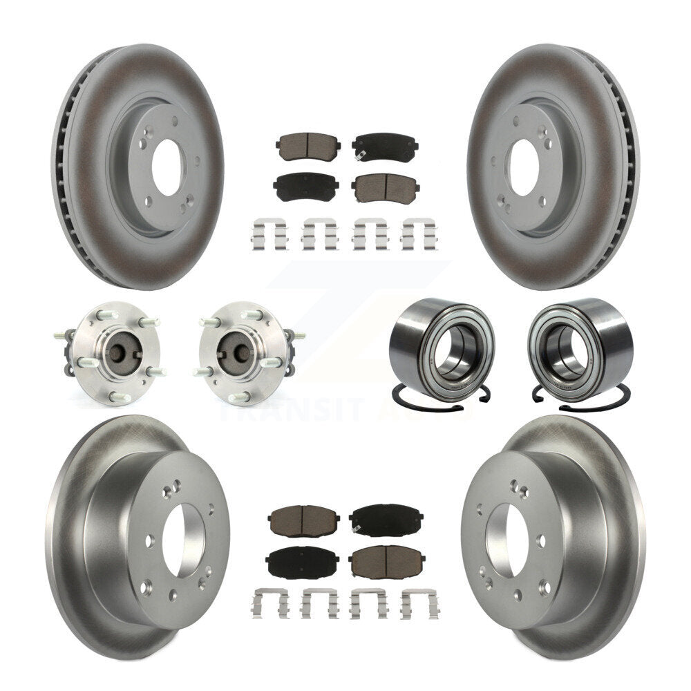 Kit de plaquettes de Rotor de frein, roulement de moyeu avant et arrière (10 pièces), pour Kia Forte koup Forte