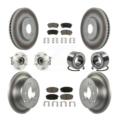 Kit de plaquettes de Rotor de frein, roulement de moyeu avant et arrière (10 pièces), pour Kia Forte koup Forte