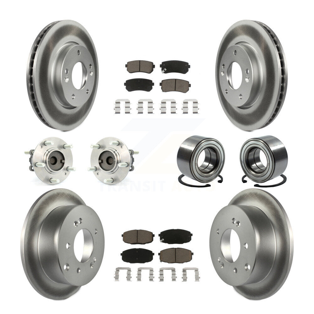 Kit de plaquettes de Rotor de frein, roulement de moyeu avant et arrière (10 pièces), pour Kia Forte koup Forte