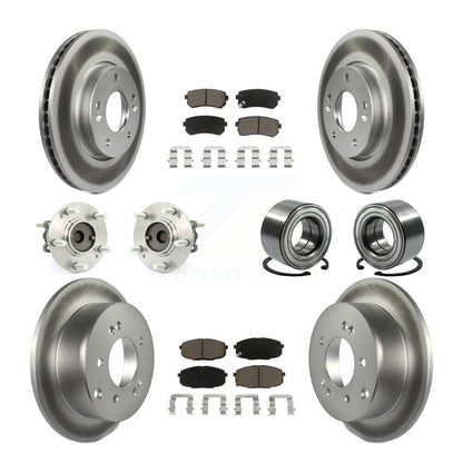Kit de plaquettes de Rotor de frein, roulement de moyeu avant et arrière (10 pièces), pour Kia Forte koup Forte