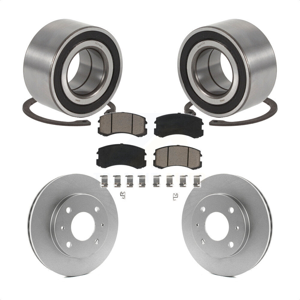 Kit de rotors et plaquettes de frein à disque enduits de roulement de roue avant pour Mitsubishi Lancer