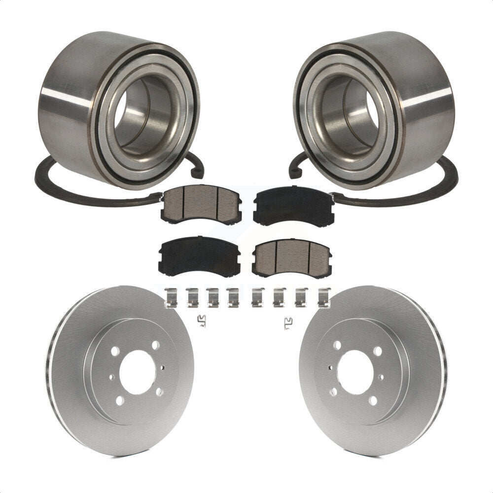 Kit de rotors et plaquettes de frein à disque enduits de roulement de roue avant pour Mitsubishi Lancer