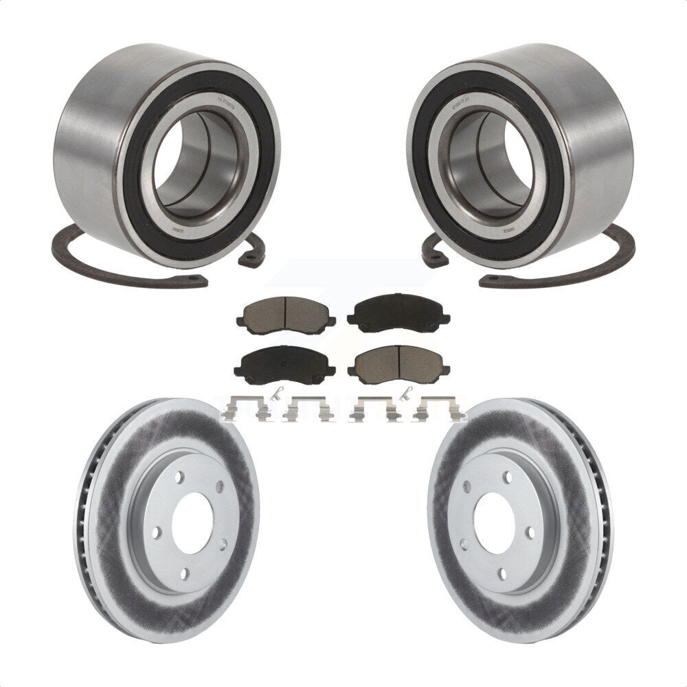 Kit de Rotor et de plaquettes de frein revêtus de roulement de roue avant, pour Mitsubishi Lancer Outlande