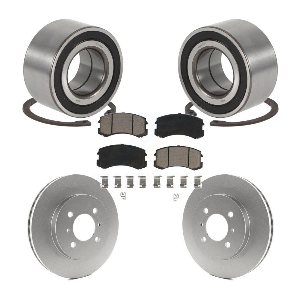 Kit de rotor et de plaquettes de frein enduits de roulement de roue avant pour Mitsubishi Lancer S 2006