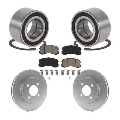 Kit de rotor et de plaquettes de frein enduits de roulement de roue avant pour Mitsubishi Lancer S 2006
