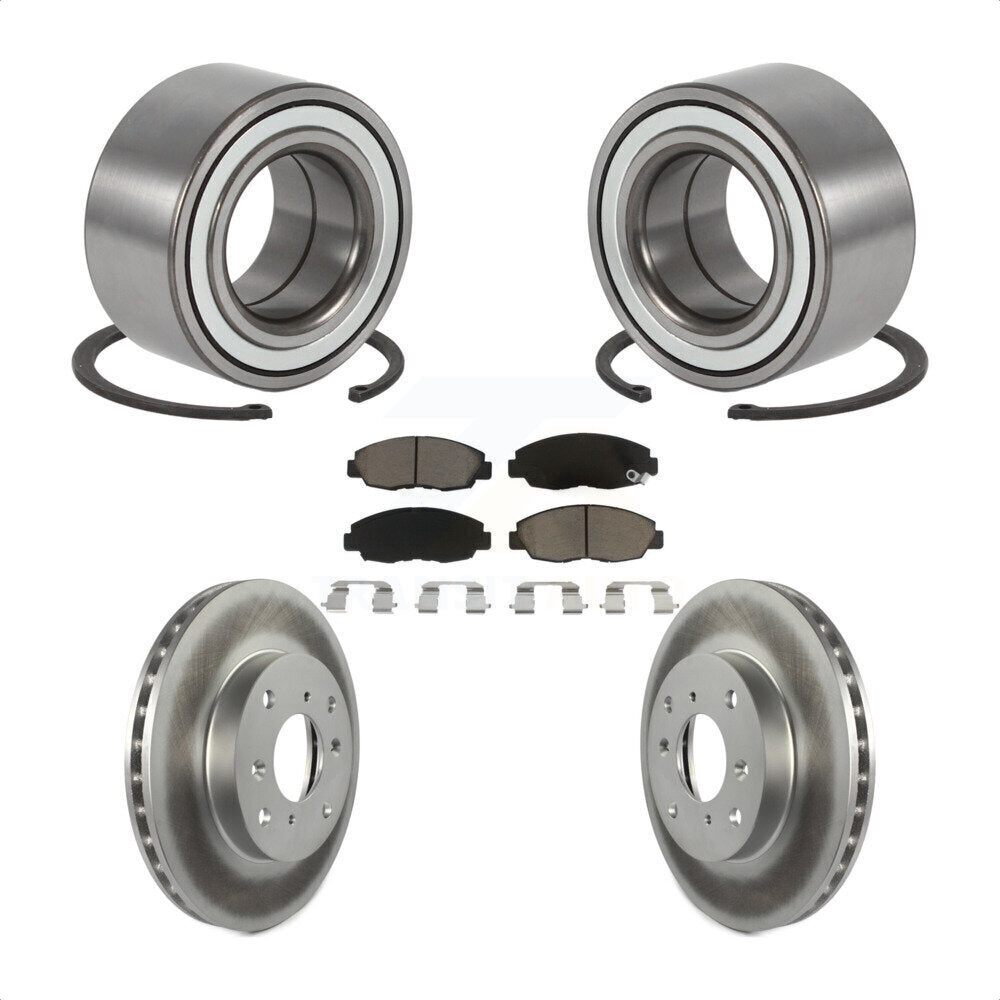 Kit de plaquettes de Rotor de frein revêtues de roulement de roue avant, pour Honda Accord Sedan avec 2.3