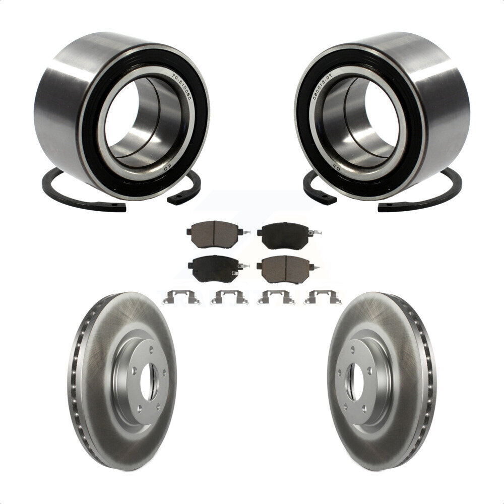Kit de Rotor et de plaquettes de frein à disque enduit de roulement de roue avant pour Nissan Altima Maxim