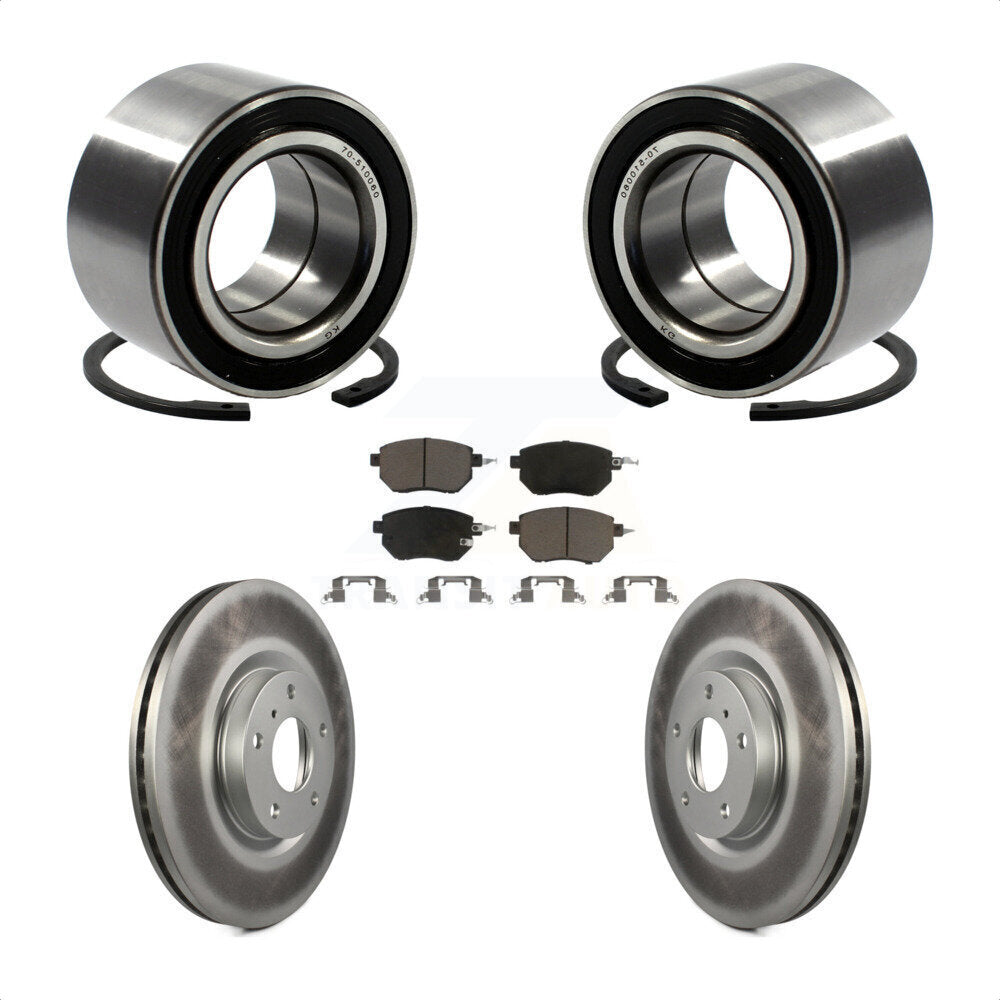 Kit de Rotor et de plaquettes de frein à disque enduit de roulement de roue avant pour Nissan Altima Maxim