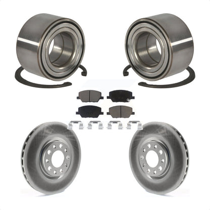 Kit de rotor et plaquettes de frein à disque revêtus de roulement de roue avant pour Fiat 500 2016 – 2018