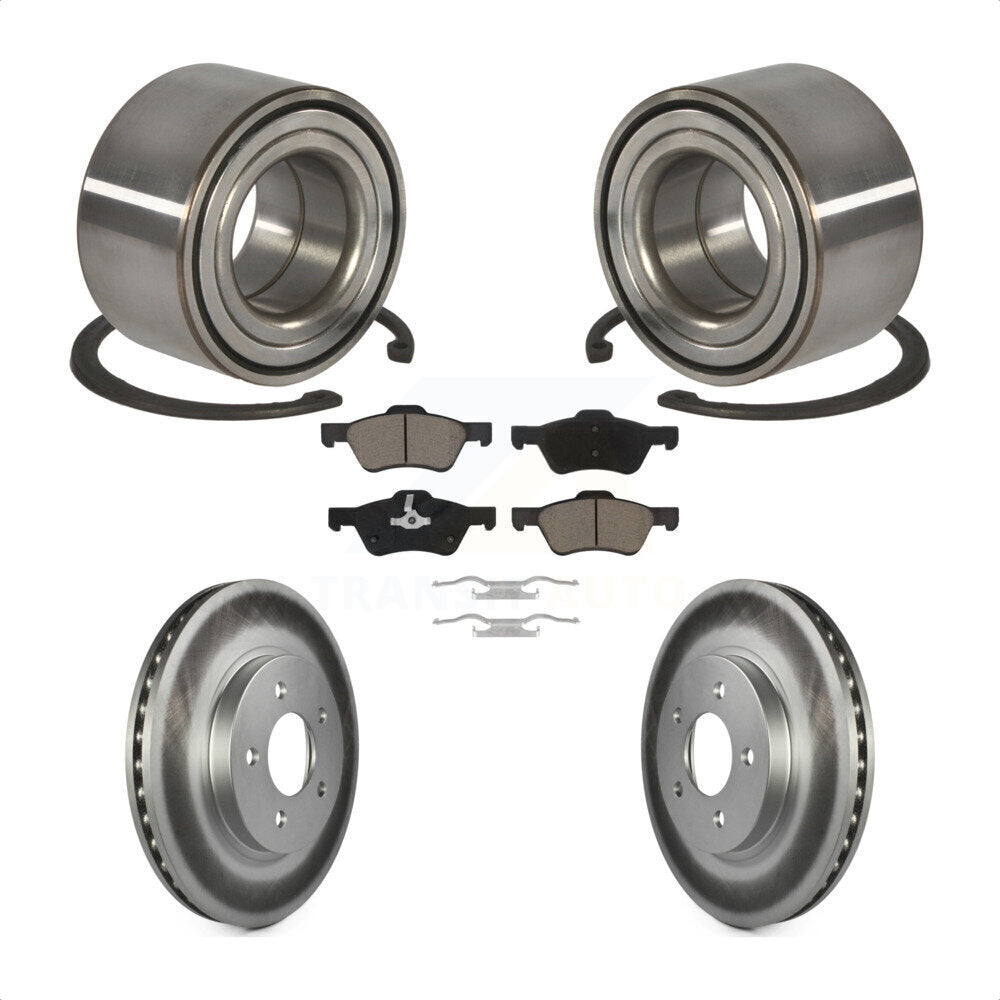 Kit de Rotor et de plaquettes de frein revêtus de roulement de roue avant, pour Ford Escape Mercury Marine