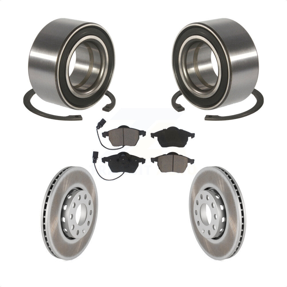 Kit de plaquettes de Rotor de frein enduites de roulement de roue avant, pour Volkswagen Passat Audi A4 A