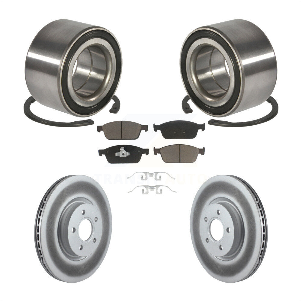 Kit de plaquettes de Rotor de frein à disque enduit de roulement de roue avant pour Ford Focus S 2013 – 2018