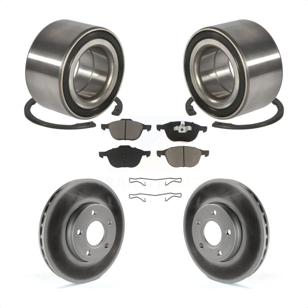 Kit de rotors et plaquettes de frein à disque revêtus de roulement de roue avant, pour Ford Focus c-max