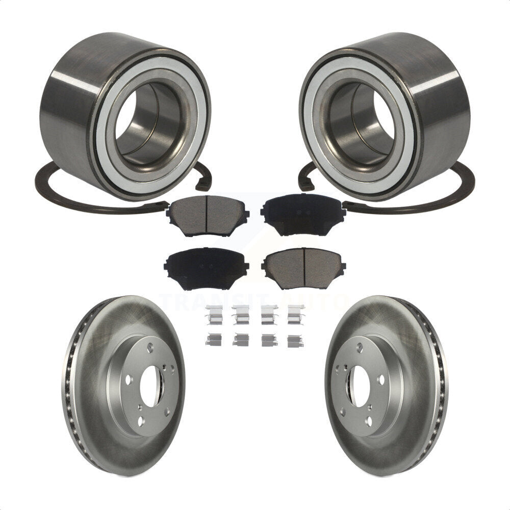 Kit de Rotor de frein à disque enduit de roulement de roue avant et de plaquettes en céramique pour Toyota RAV
